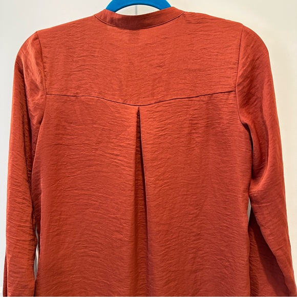 Forever 21 Burnt Orange Button Down Tunic Dress Top Blouse Size XS - Picture 5 of 6